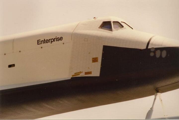 Close up of Shuttle Enterprise